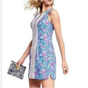 Lilly Pulitzer Target 20th Anniversary Sleeveless Dress Shells Pink Blue size 2